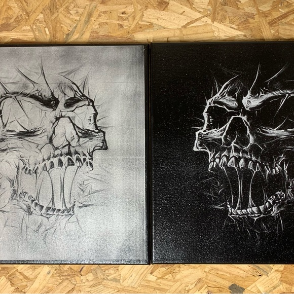 12x12 painted canvas selling as a set - Picture 2 of 4